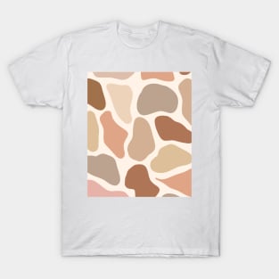 Neutral Abstract shapes WormTtoned Pattern T-Shirt